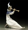 Young Jester With Trumpet 1995-97 by Lladro