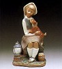 Girl With Lantern 1974-90 by Lladro