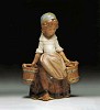 Girl With Two Pails  1978-99 by Lladro