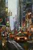 Hailing A Cab By Mark Lague Giclee On Canvas  Artist Proof by Mark Lague