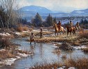 Trappers In The Wind Rivers By Martin Grelle Giclee On Canvas  Signed & Numbered by Martin Grelle