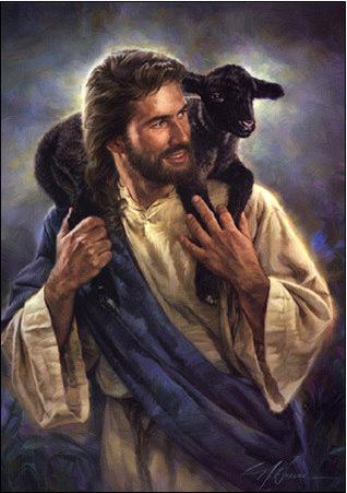 The Good Shepherd by Nathan Greene, as used in Hermana Hall's Message at the April Mission Reunion.  (Linked from http://www.thecollectionshop.com)