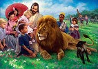 The Lion And The Lamb Print Artist Proof by Nathan Greene