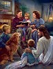 Family Worship Canvas Giclee by Nathan Greene