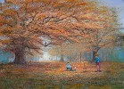The Joy Of Autumn Leaves Hand Embellished Gicl�e On Canvas by Peter / Harrison Ellenshaw
