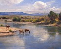 On The Little Colorado By Robert Peters Giclee On Canvas  Signed & Numbered by Robert Peters