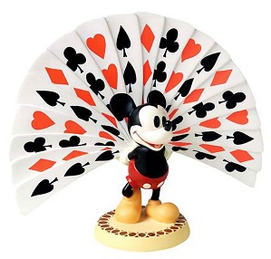 Lladro Thru The Mirror Mickey Mouse Playing Card Plumage-4005410
