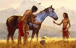Howard Terpning&nbsp;Horse Of A Different Color Limited Edition Canvas