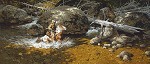 Frank McCarthy&nbsp;Covering His Trail Smallwork Canvas Edition