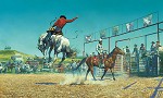 THEM'S A BUNCH-A-BRONC STOMP'N SUNFIS, LIMITED EDITION PRINT