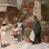Chinese Flower Shop San Francisco 1904 Limited Edition Canvas