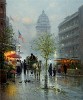 Market Street Trolleys Giclee On Canvas Artist Proof