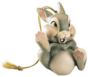 WDCC Disney Classics Bambi Thumper Belly Laugh Ornament Porcelain Figurine