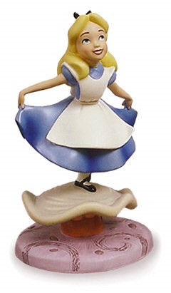 WDCC Disney Classics Alice In Wonderland Caterpillar & Alice Who R U And Properly Polite 