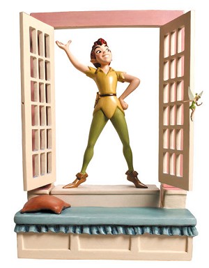 WDCC Disney Classics Peter Pan Window Base Off To Never Land Base Porcelain Figurine