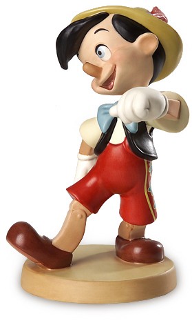 WDCC Disney Classics Pinocchio Lookout World Porcelain Figurine