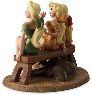 WDCC Disney Classics Village Girls & LeFou Sitting Pretty From Beauty and The Beast 