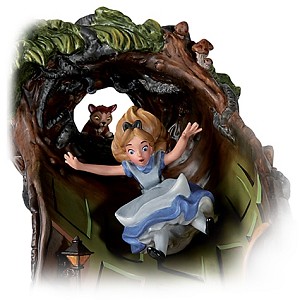 WDCC Disney Classics Alice In Wonderland Alice And Dinah Down The Rabbit Hole Porcelain Figurine