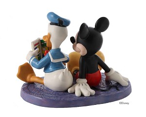 WDCC Disney Classics Donald And Mickey Comic Book Companions Porcelain Figurine