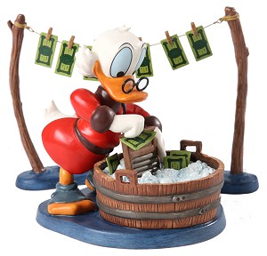 WDCC Disney Classics Uncle Scrooge Laundry Day Porcelain Figurine