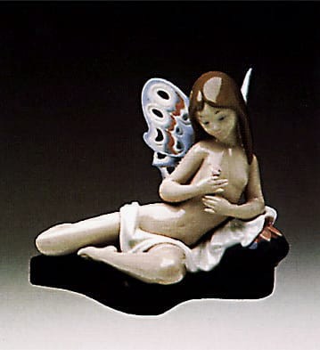 Lladro Butterfly Girl Porcelain Figurine