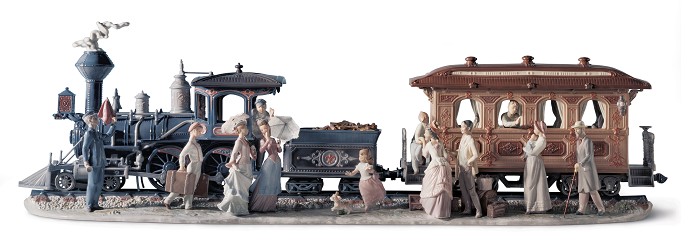 Lladro A Grand Adventure Train Porcelain Figurine