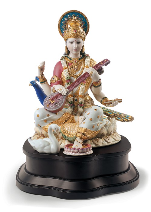 Lladro Saraswati Porcelain Figurine