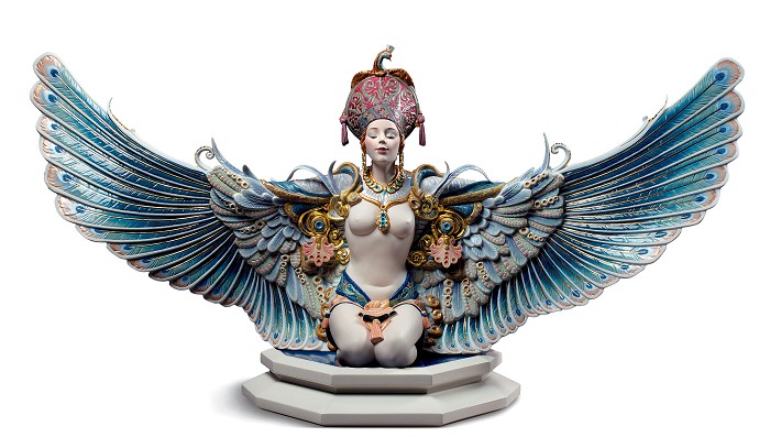 Lladro Winged fantasy Woman Porcelain Figurine