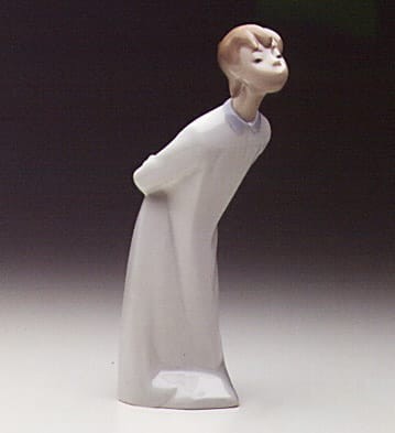 Lladro Boy Kissing Porcelain Figurine