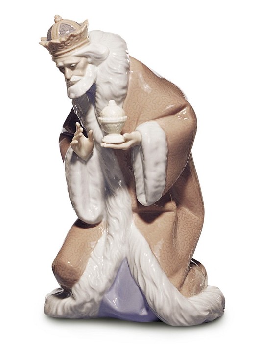 Lladro King Melchior Nativity II Porcelain Figurine