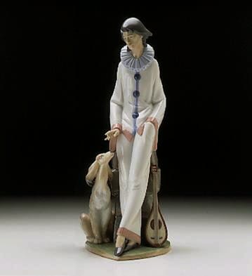 Lladro Melancholy Musician Porcelain Figurine