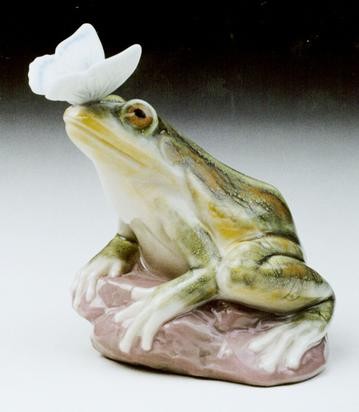 Lladro Spring Frog Porcelain Figurine