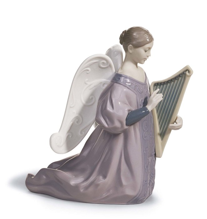 Lladro Harp - Cantata Porcelain Figurine