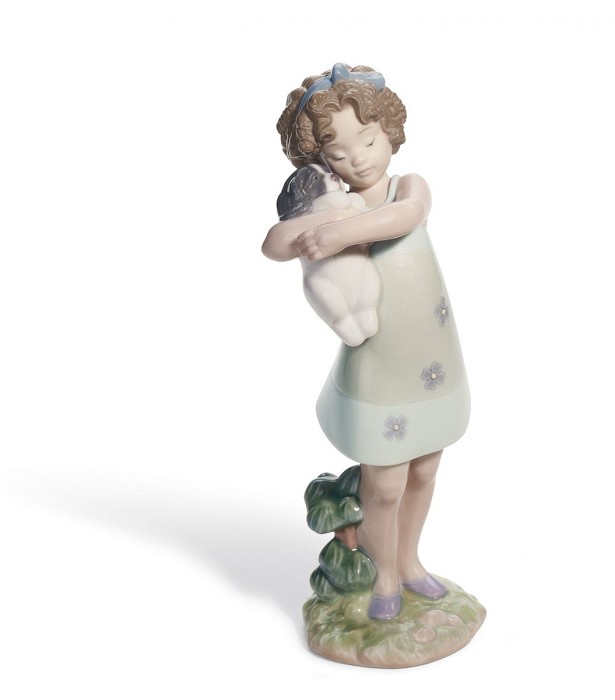Lladro LEARNING TO CARE  Porcelain Figurine