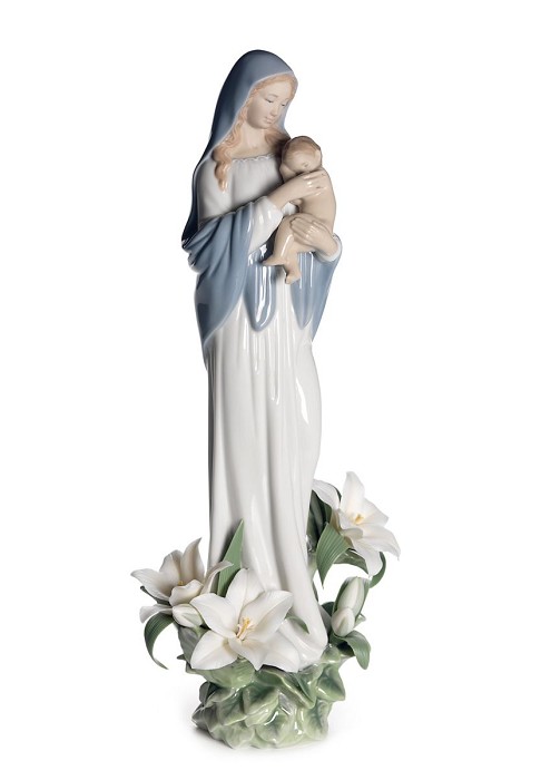 Lladro Madonna of The Flowers  Porcelain Figurine