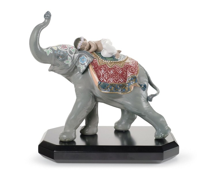 Lladro Jaipur Festival Elephant Porcelain Figurine