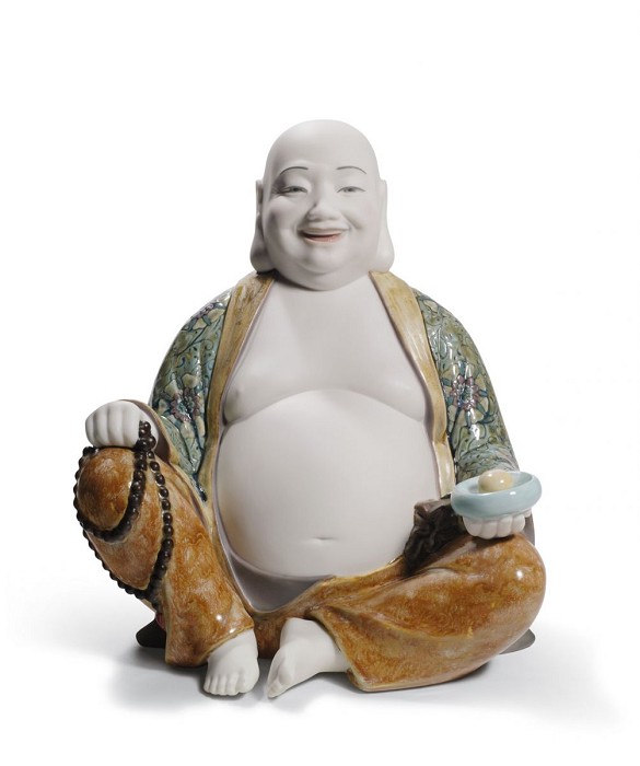 Lladro Happy Buddha Porcelain Figurine