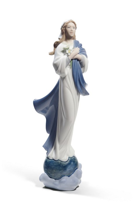 Lladro Blessed Virgin Mary Porcelain Figurine