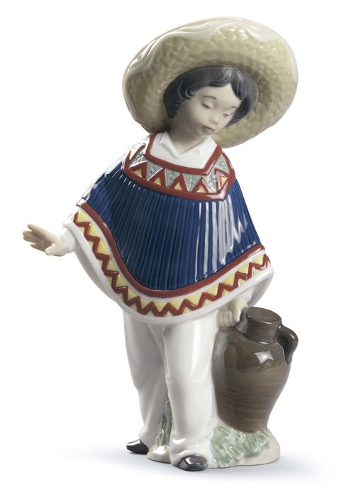 Lladro Pedro With Jug Porcelain Figurine