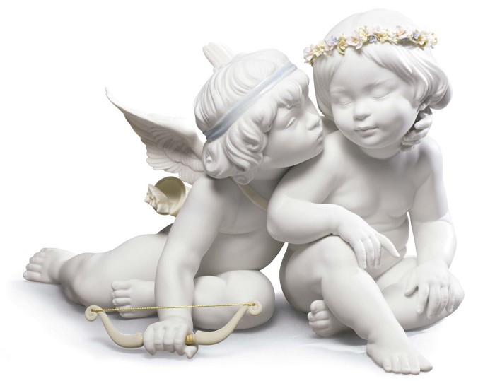 Lladro EROS AND PSYCHE Porcelain Figurine