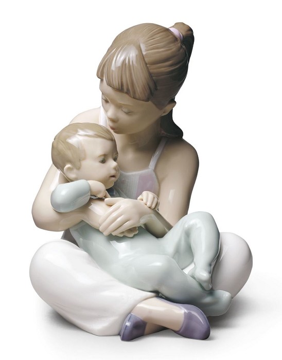 Lladro Siblings Porcelain Figurine