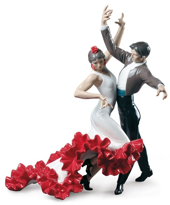 Lladro Flamenco dancers Couple 