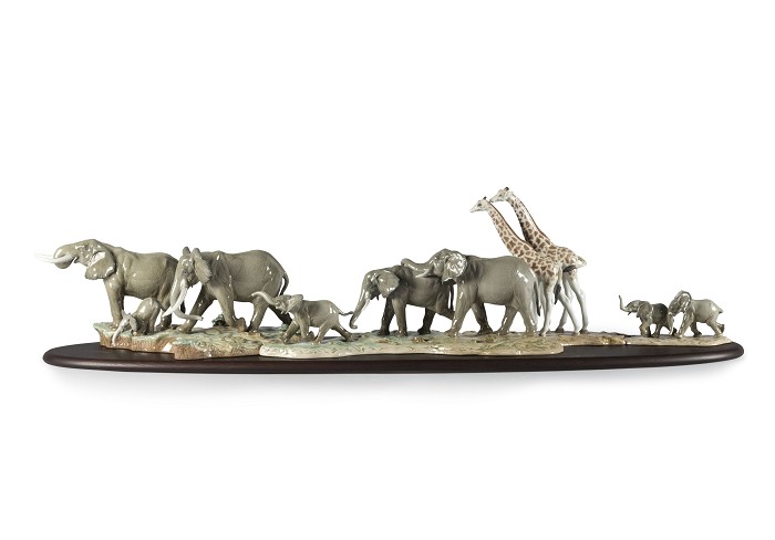 Lladro African Savannah Wild Animals Porcelain Figurine
