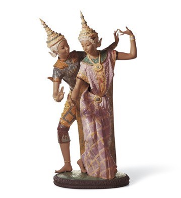 Lladro THAI COUPLE Porcelain Figurine