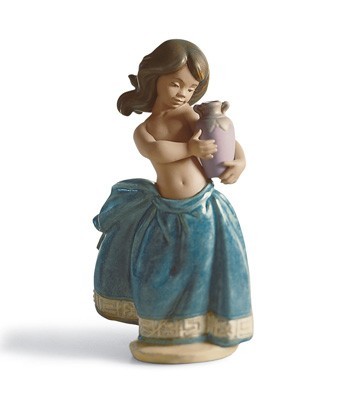 Lladro LITTLE PEASANT GIRL (BLUE) Porcelain Figurine