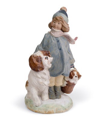 Lladro WINTER WIND Porcelain Figurine