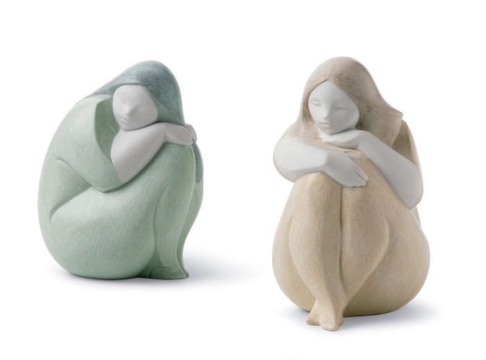 Lladro SUN AND MOON GIRLS GIFT SET Porcelain Figurine