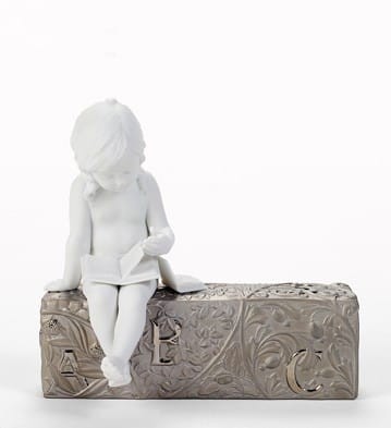 Lladro Learning Porcelain Figurine