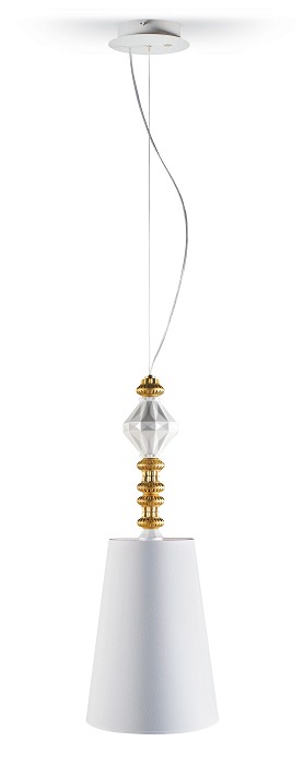 Lladro Lighting Belle de Nuit Ceiling Lamp I Golden Luster 