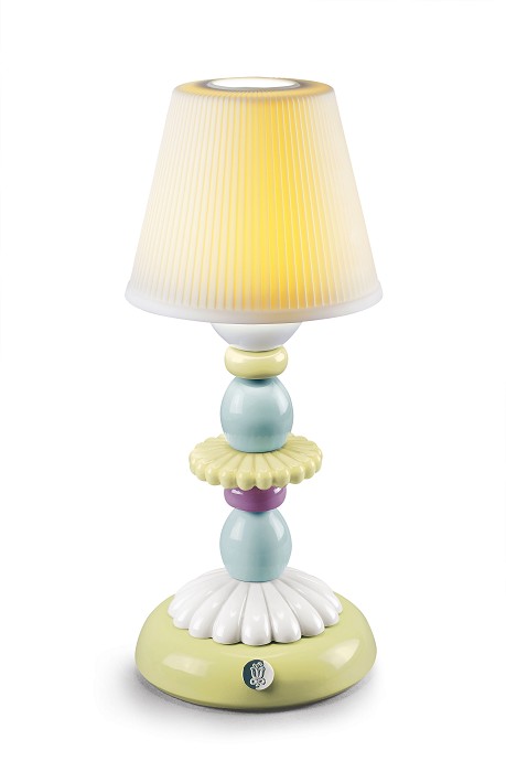 Lladro Lighting Lotus Firefly Table Lamp Green and Blue 